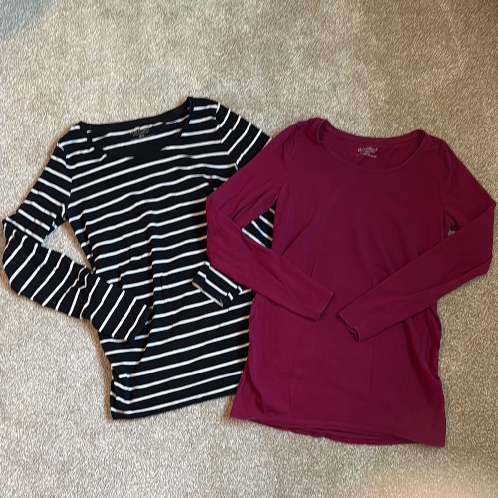 BumpStart Long Sleeve Tees - Black Striped and Purple
